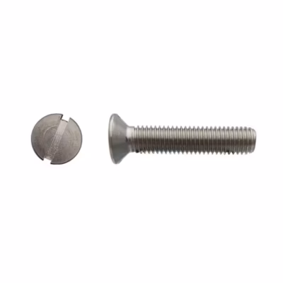 200 Vis Métaux Tête Fraisée Fendue 4 x 10 mm – DIN 963 – Inox A2 – D-Work