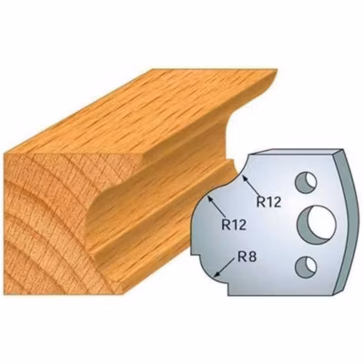 Jeu de 2 Fers Profilés Acier HT 40 x 4 mm – N 061 Doucine + congé – Outil de menuiserie – Diamwood