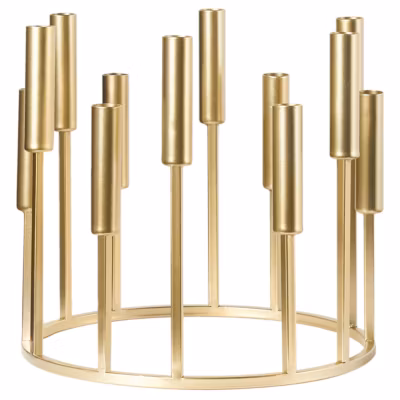 Bougeoir TRAFARIA Métal 26 cm Doré