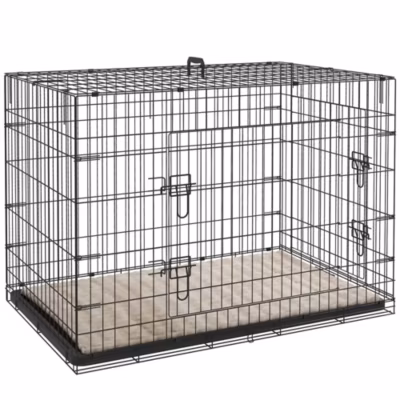 Cage caisse de transport pliable pour chien 105 x 70 x 75 cm avec coussin