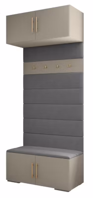 Armoire haute pour le hall  Inova 3 100/47/236,7 (gris/doré)