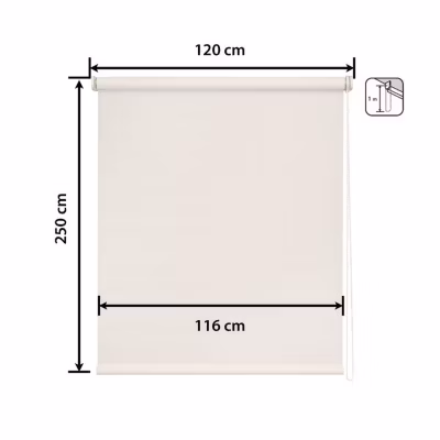 Store Enrouleur Screen – Easydeco – Beige – 120 x 250 cm