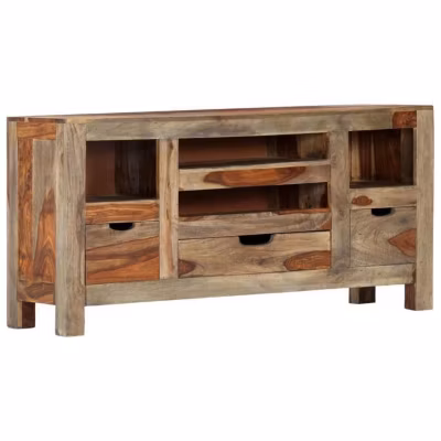vidaXL Buffet Gris 100x30x50 cm Bois massif 247751