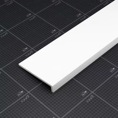 Appui de fenêtre PVC l. 20 cm x ép. 9 mm – Blanc – 120 cm