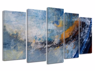 DECLINA, Tableau toile imprimée abstrait, Tableau design moderne Alphard, 150×80 cm
