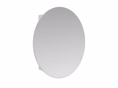 Armoire murale de salle de bain ovale avec miroir – Blanc – RURI