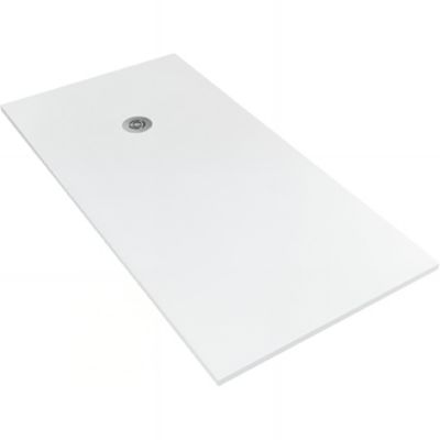 Receveur de douche à poser extra-plat épaisseur 30mm en pierre SANINDUSA STONIT Marina Plus 230×80 antidérapant C3 blanc