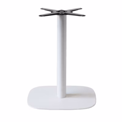 Pied de table pour table rectangulaire, modèle Round blanc – Restootab