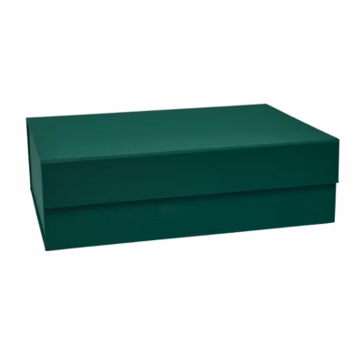 Boîte de rangement vert en carton  H15x45 x33