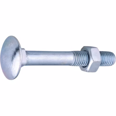 Boulon Japy – Viswood – Tête ronde collet carré – TRCC – Acier zingué – 7 x 80/20 mm – Boîte de 100