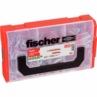 Boîte d&rsquo;assortiment chevilles Fischer DUOPOWER 539867 – 210 pièces, FIXtainer