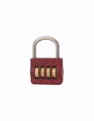 Cadenas FTH M54 à combinaison, 4 chiffres, combinaisons modifiables, base de 43mm, rouge RAL 3003 – FTH