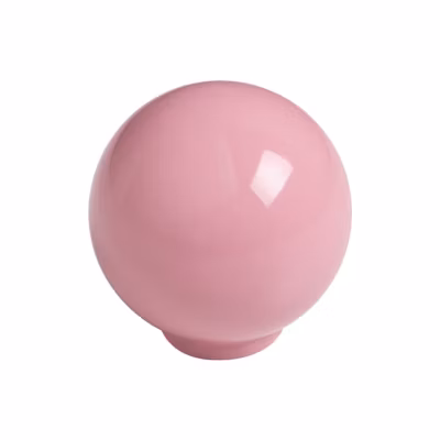 Bouton de meuble boule abs diamètre   24 mm rose brillant lot de 75 piéces
