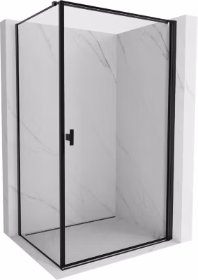 Mexen Mist-B cabine de douche pivotante droite 70 x 75 cm, cadre noir, noir – 8A2T-070-075-70-70-P