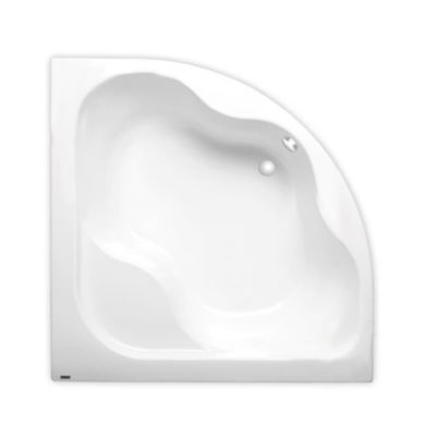 Siko 150×150 cm Synthia Plus baignoire d&rsquo;angle, acrylique, gauche et droite, sans pieds, blanc (SY1500PLUS)