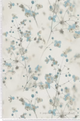 Papier peint vinyle sur intissé Fleur L.10.05 x l.0.53 m.  – Réf. AS-387262