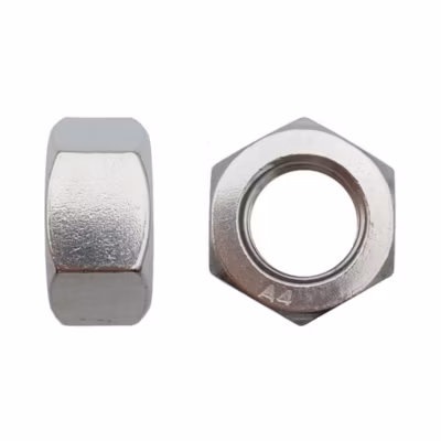100 Ecrous Hexagonaux Bas M8 mm – DIN 439 – Inox A4 – D-Work