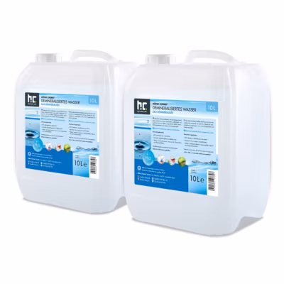 Eau Déminéralisée Pure  2 x 10 L, Idéale Pour Radiateurs, Fers À Vapeur & Plus