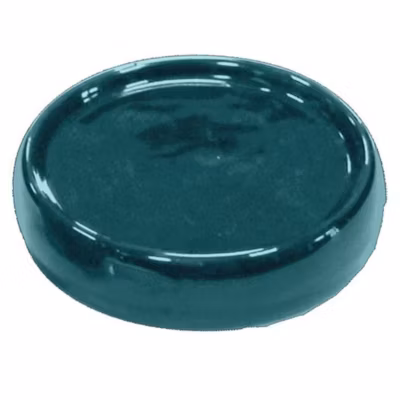 Porte Savon en Céramique « Bullea » 10cm Bleu émeraude