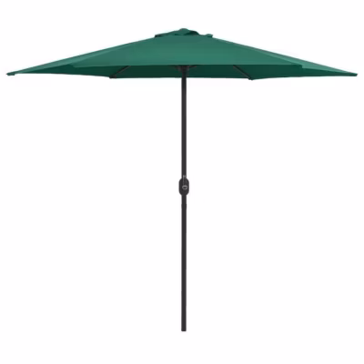 vidaXL Parasol d&rsquo;extérieur et mât en aluminium 270×246 cm Vert