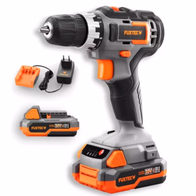 Perceuse visseuse sans fil – FUXTEC FX-E1BS20 – 20V 21000 frappes/min – Set avec 2 batteries 2Ah et chargeur 1A