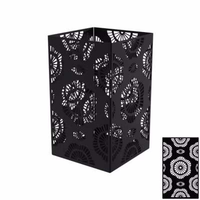 Photophore Fleur – H 300 x Diam 175 mm – Noir – Louis Moulin