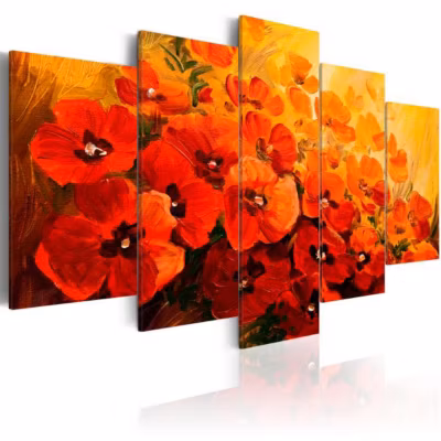 Tableau Fleurs Land of Poppies 100×50 cm
