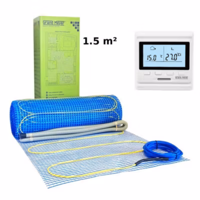 Kit chauffage au sol 1,5 m², 170 W/m² + HW500 thermostat programmable