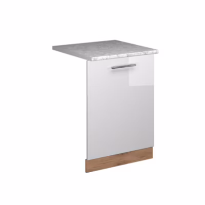 Vicco Façade de lave-vaisselle Blanc Haute brillance 60cm , PT Marbre