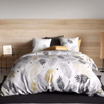Housse de couette 240×220 ENVOLE + 2 taies coton 57 fils