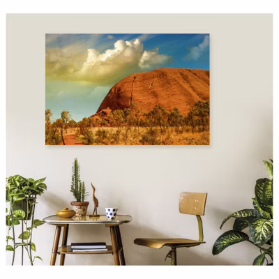 Poster intissé AYERS ROCK paysage 140 x 95 cm – Affiche murale de qualité supérieure