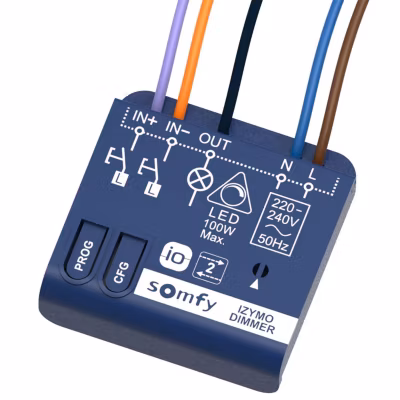 Récepteur Somfy Izymo Dimmer iO (Réf : 1822663) variation LED