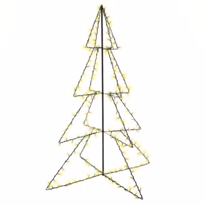Arbre de Noël cône 240 LED d&rsquo;intérieur/d&rsquo;extérieur 115×150 cm vidaXL