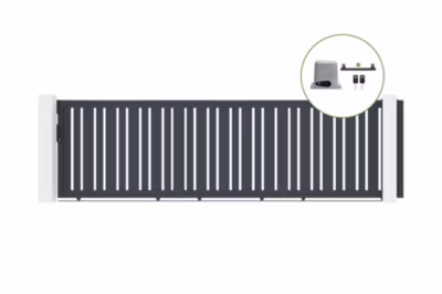 Portail coulissant 5m VEYMONT H.140cm alu + motorisation RANGER C300