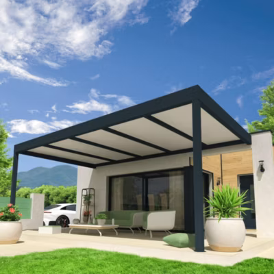 Pergola isotoit MODERN Gris anthracite 6,26×4,00m