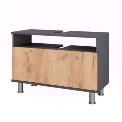 Vicco Meuble sous vasque Anthracite/chêne doré 80.2x54cm avec tiroir
