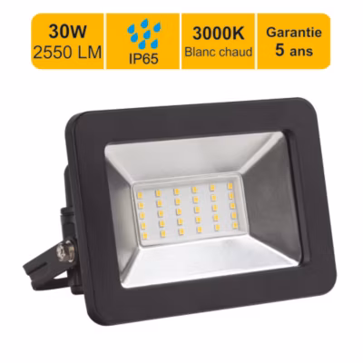 Projecteur LED 100W/IP65/2550lm/3000K connexion directe – sans câble- garantie 5 ans