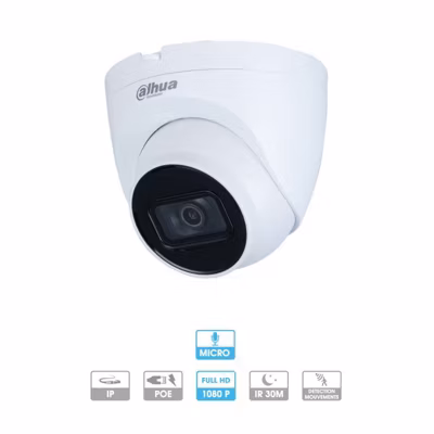 Dahua mini caméra dôme 2mp ip poe IPC-HDW2230T-AS-S2