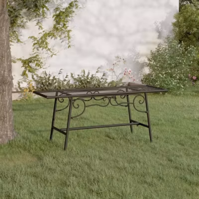 vidaXL Banc tour d&rsquo;arbre 110 cm Noir Acier 318827