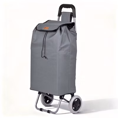 Chariot de courses 2 roues pliable 59L gris VOUNOT