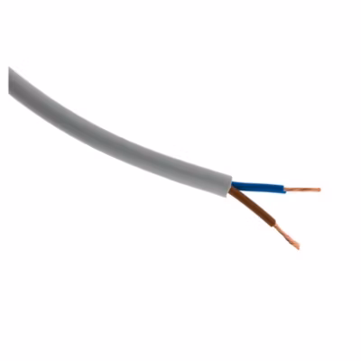 Câble électrique H05VV-F 2x1mm² gris – 25m – Zenitech