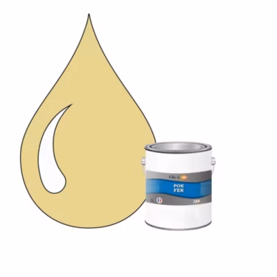 Peinture fer antirouille – Laque extérieure Semi-Brillante POK FER – 1L – RAL 1015 – Ivoire Clair