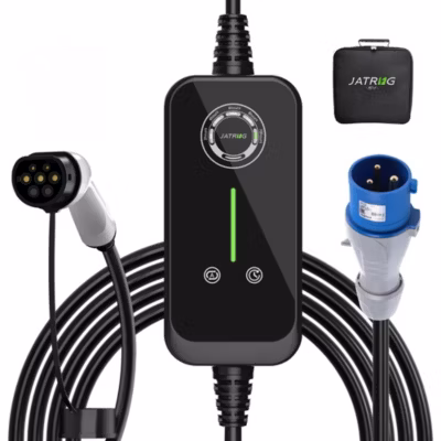 JATRHG P1 chargeur portable réglable de 7,2kW à 1,5kW / 32A à 8A monophasé, 8m, type 2, pour véhicules électriques