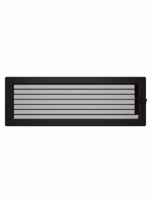 Grille de ventilation cheminée 17×49 noire avec volets roulants
