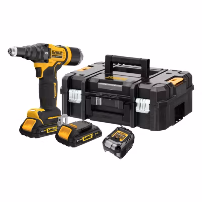 Riveteuse DEWALT DCF403D2GT-QW 18V brushless, 4,8 mm, 2x2Ah TSTAK, LED