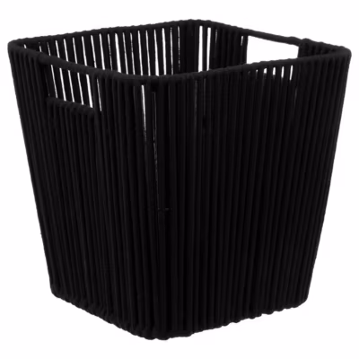 Panier tissu 31x31cm Noir Manille – 5Five