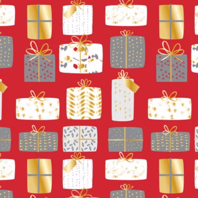 Papier cadeau traditionnel 1000x100cm – feeric lights & christmas