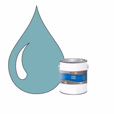 Peinture fer antirouille – Laque extérieure Semi-Brillante POK FER – 1L – RAL 6034 – Turquoise Pastel