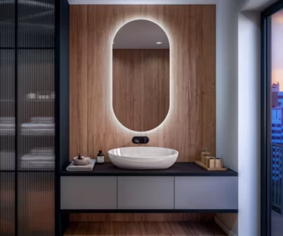 Miroir avec LED Illumination Salle de Bain (60x80cm) LED Lumineux Miroir avec Éclairage (TST106) Blanc Froid 7000K