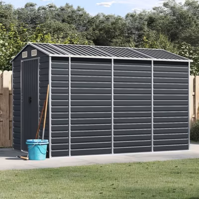 vidaXL Abri de jardin anthracite 191x300x198 cm acier galvanisé 3188255
